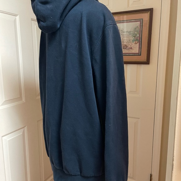 EUC Hurley Navy Pullover Hoodie with Red & Light Blue Graphic - Picture 6 of 8